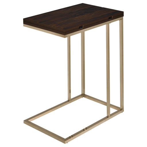 Pedro Expandable Top Accent Table Chestnut and Chrome image
