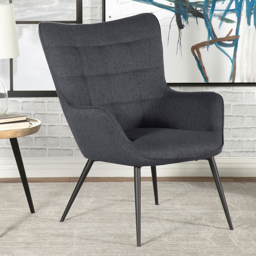 Isla Upholstered Flared Arms Accent Chair with Grid Tufted image