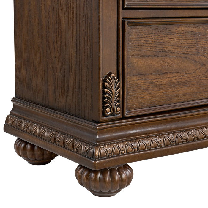 Cadenza Nightstand with USB-C in Brown