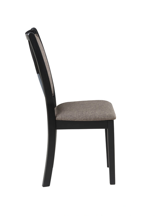 Potomac 60" Rectangle Dining Table & 4 Chairs-Brown/Black