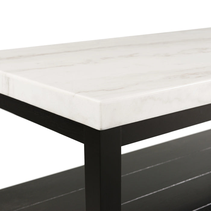 Marcello White Rectangular Coffee Table W/ Casters ISTA3 Packaging