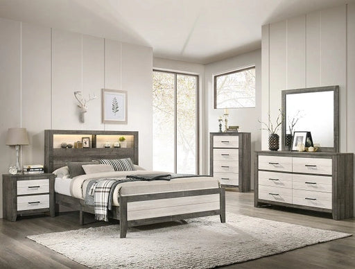 Crown Mark Furniture Rhett 2 Drawer Nightstand in Gray image