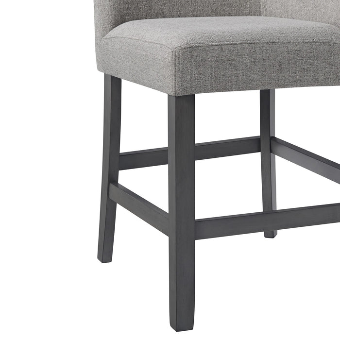 Seneca Counter 3PC Corner Bench with Grey Fabric