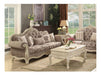 Acme Ragenardus Sofa with 5 Pillows in Gray Fabric & Antique White 56020 image