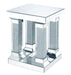 Acme Furniture Caesia End Table in Mirrored/Faux Diamonds 87907 image