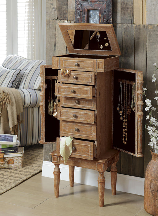 Taline Weathered Oak Jewelry Armoire image