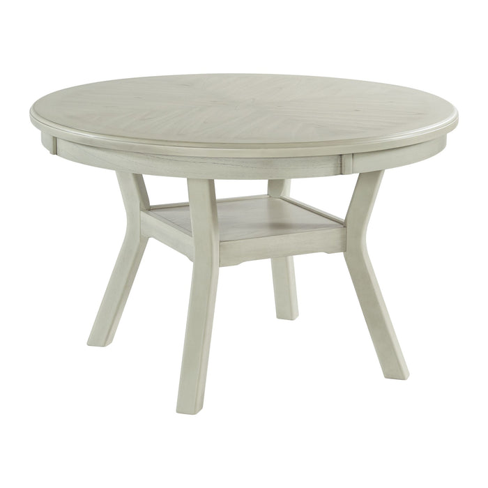 Amherst Dining Table w/Wood Leg White Finish