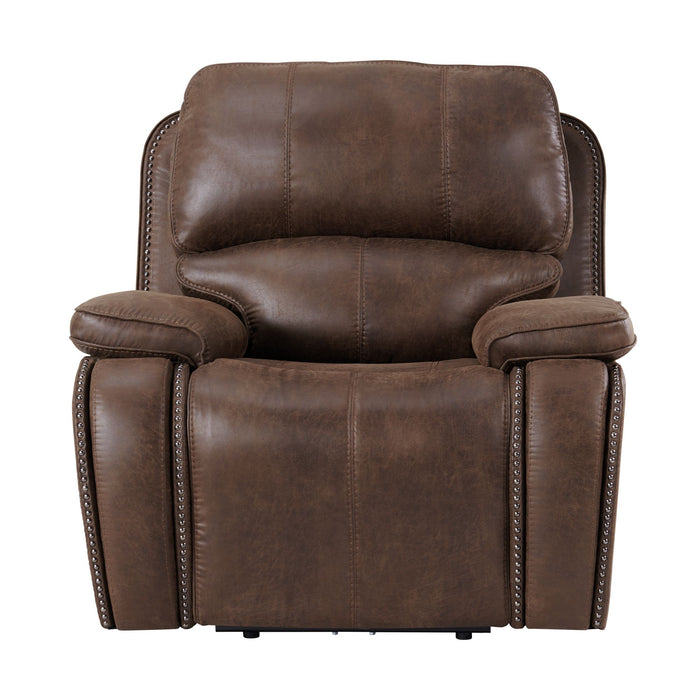 Atlantis Power Motion Recliner with Power Head Recliner in Heritage Brown