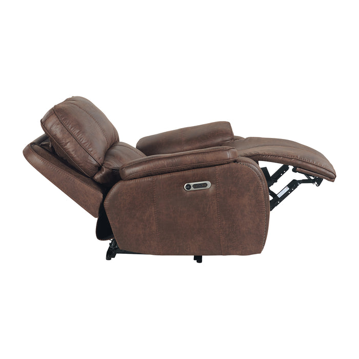 Atlantis Power Motion Recliner with Power Head Recliner in Heritage Brown