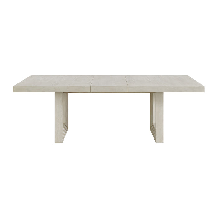 Avalanche Rectangular Dining Table with 18" Leaf in Antique White