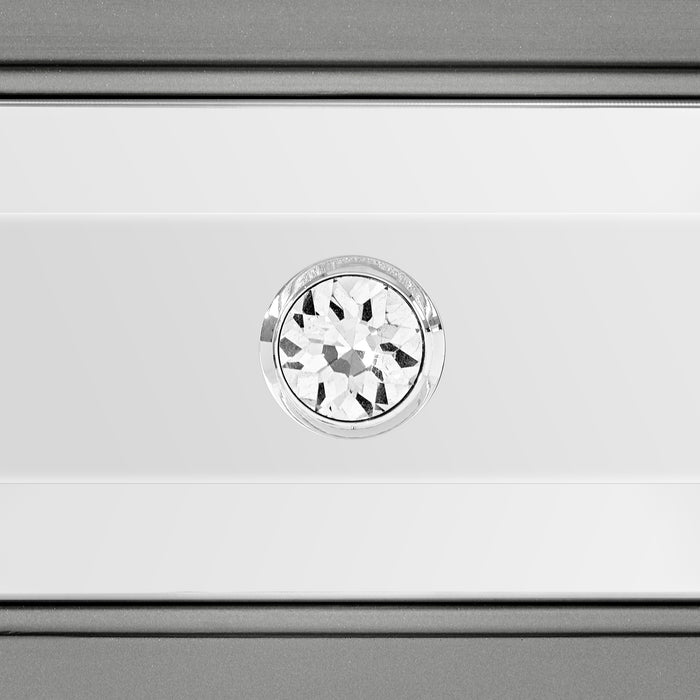 Avril Chairside Table with Power/USB in Silver