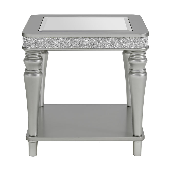 Avril End Table in Silver