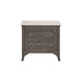 Lisbon Marble Top Nightstand-Gray