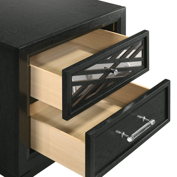 Obsidian Nightstand-Black