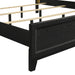 Obsidian 5/0 Q Headboard, Footboard & Slats-Black