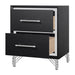 Ava 2 Drawer Nightstand-Ebony