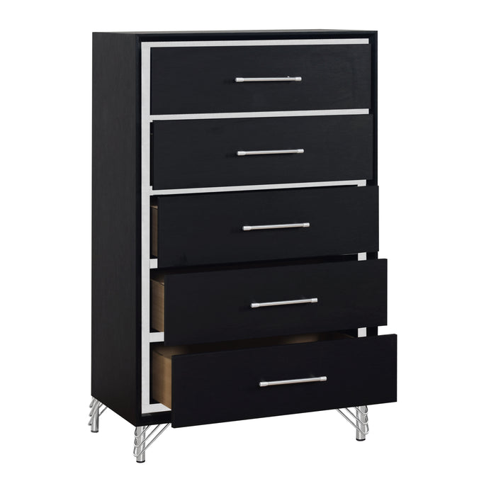 Ava 5 Drawer Chest-Ebony