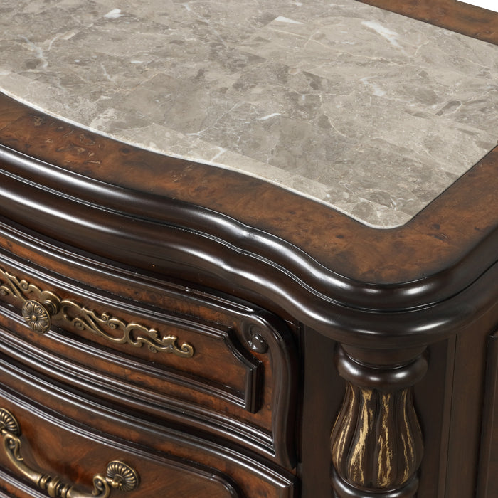 Bella Notte Nightstand- Mahogany Brown