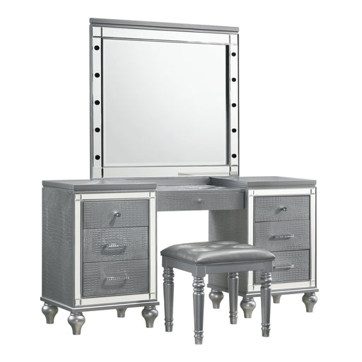 Valentino Dressing Table Mirror (Bulbs Not Included)-Silver
