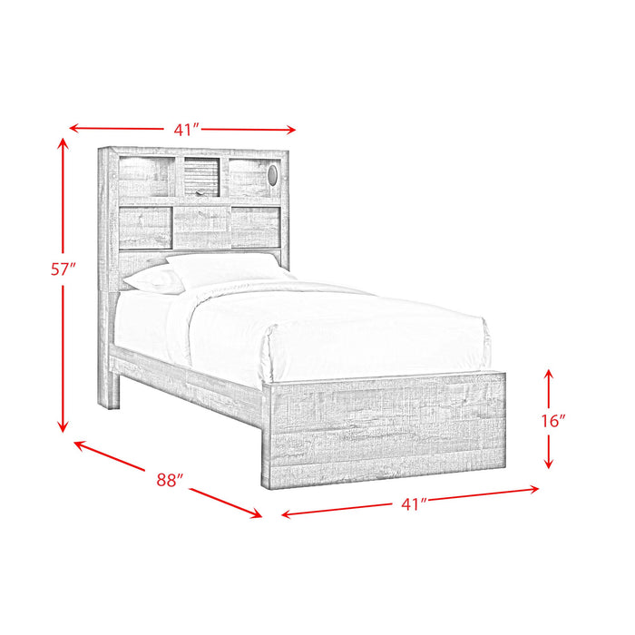Bailey Bookcase Panel Bedroom Set with Bluetooth