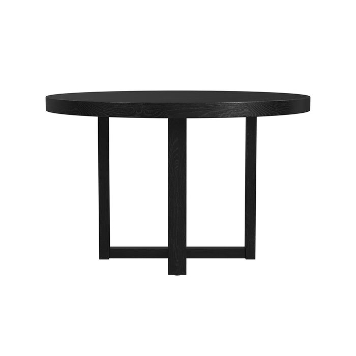 Bahama Breeze 47.5" Round Dining Table in Black
