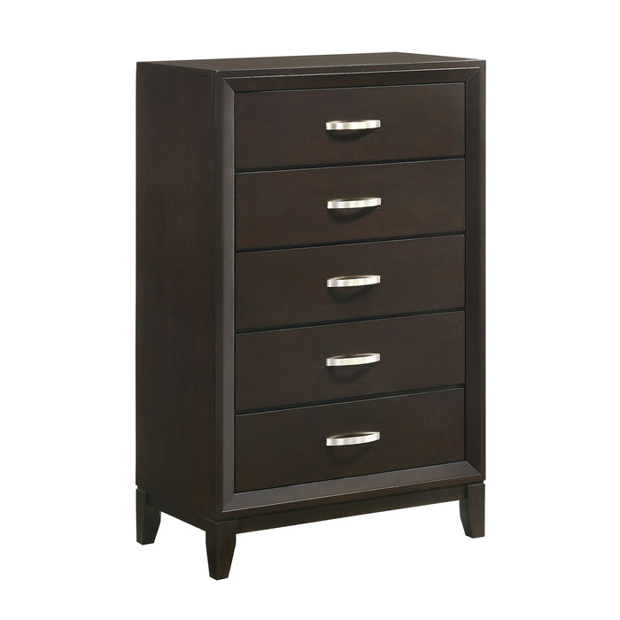 Beaumont 5-Drawer Chest in Merlot