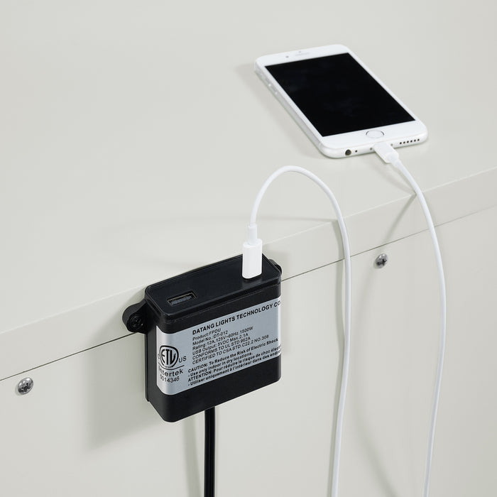 Bridgestone 2-Drawer Nightstand with USB