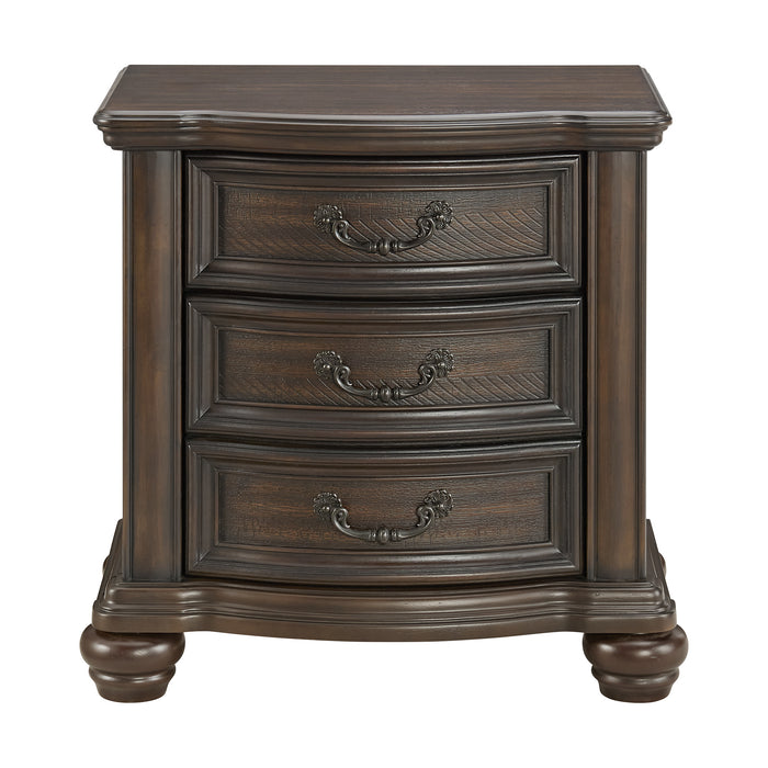 Brunswick 2-Drawer Nightstand with USB in Mahogany