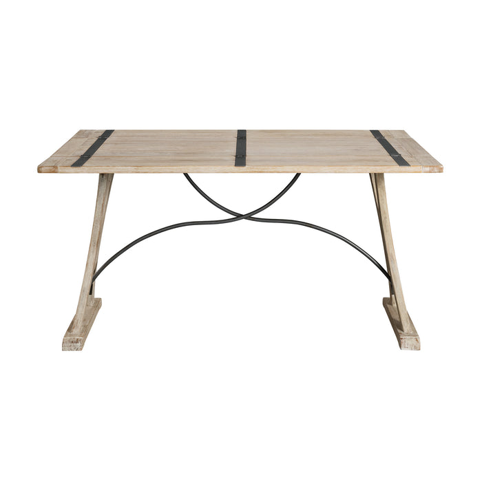 (D680-33) Callista- Folding Top Dining Table- Beach/Natural Metal