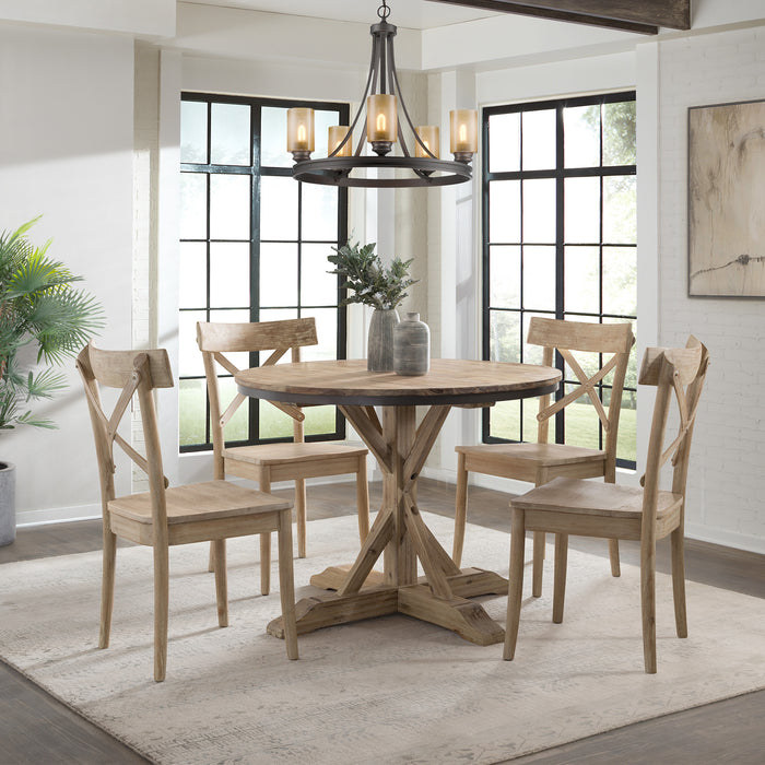 (D680-30) Callista- Round Dining Table- Beach/Natural