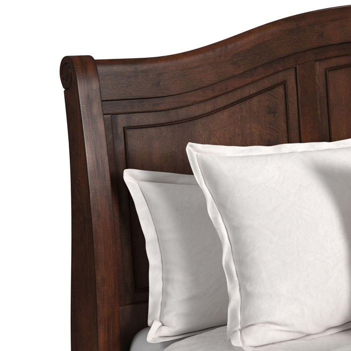 Cameron Cherry Sleigh Bed