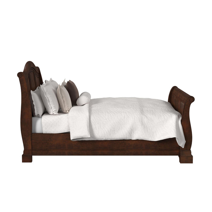 Cameron Cherry Sleigh Bed