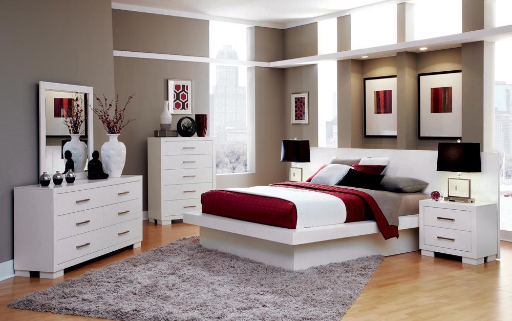 Jessica California King, E.king, & Queen Bed with Storage Headboard Cappuccino