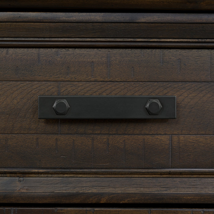 Colorado City 2-Drawer Nightstand with USB in Charcoal