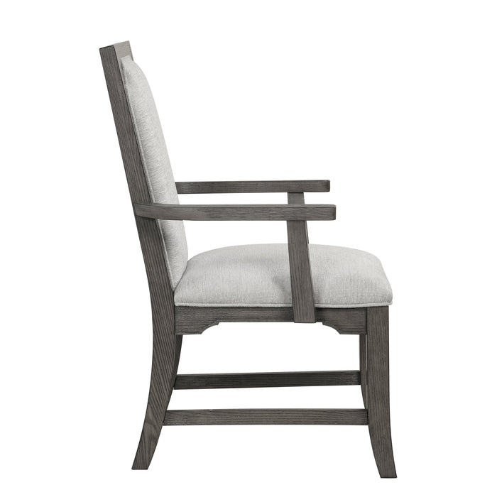 Lisbon Dining Arm Chair (2 Per Carton)-Gray