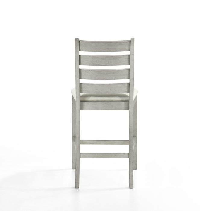 Pascal Ladderback Counter Chair (2 Per Carton)-Driftwood