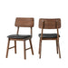 Thea Wood Back Side Chair W/Black Seat (2 Per Carton)-Walnut