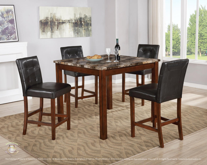 PUB TABLE AND 4 X PUB CHAIRS - D318-5