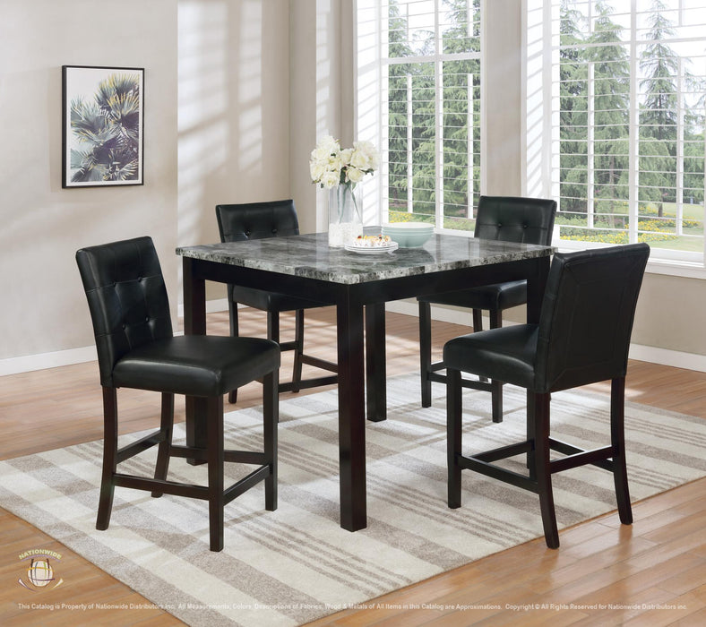 PUB TABLE AND 4 X PUB CHAIRS - D319-5