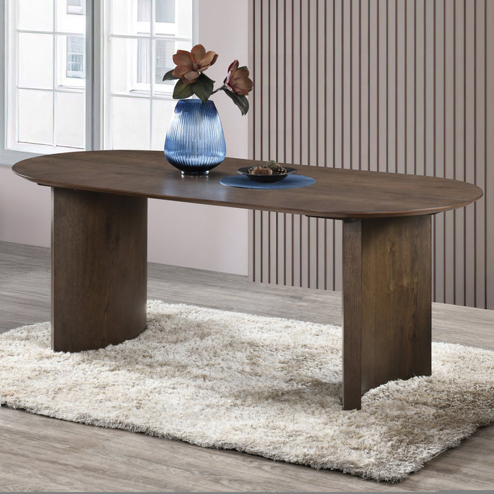 Kody Oval Dining Table Base-Dk Walnut