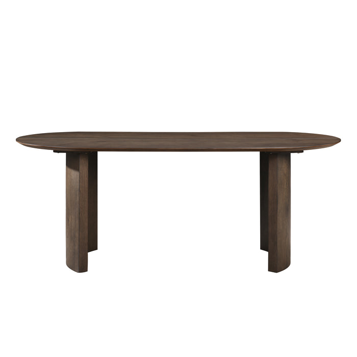 Kody Oval Dining Table Base-Dk Walnut