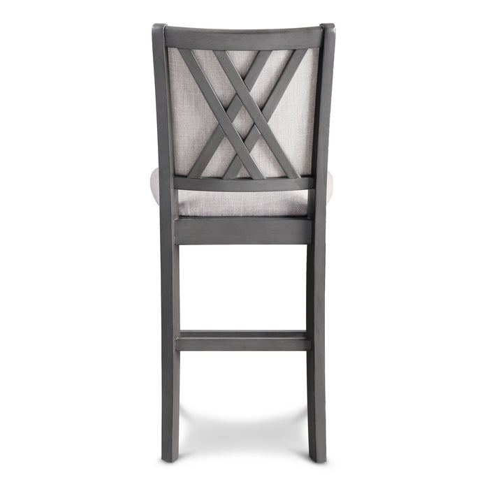 Amy Counter Chair (2/Ctn)-Gray