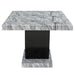 Lyra Dining Table Top And Base Bottom Marble