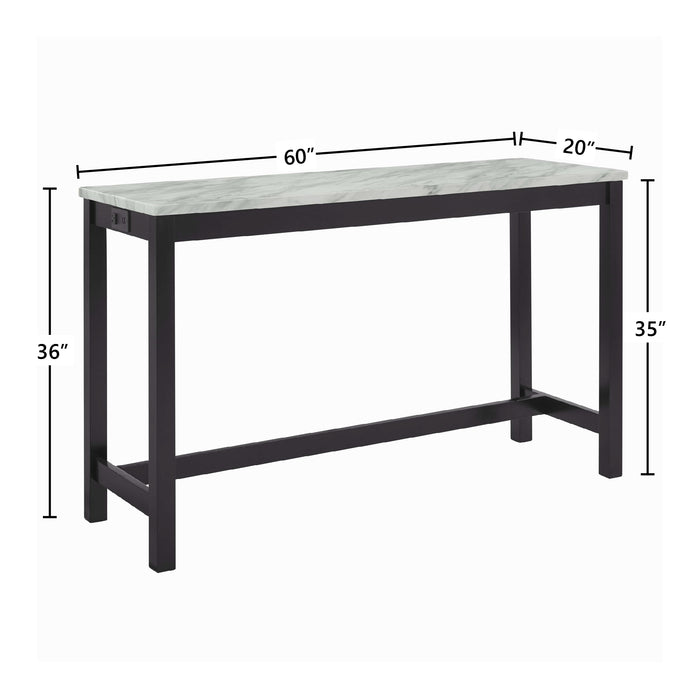 Celeste Theater Bar Table W/ 3 Stools-Black