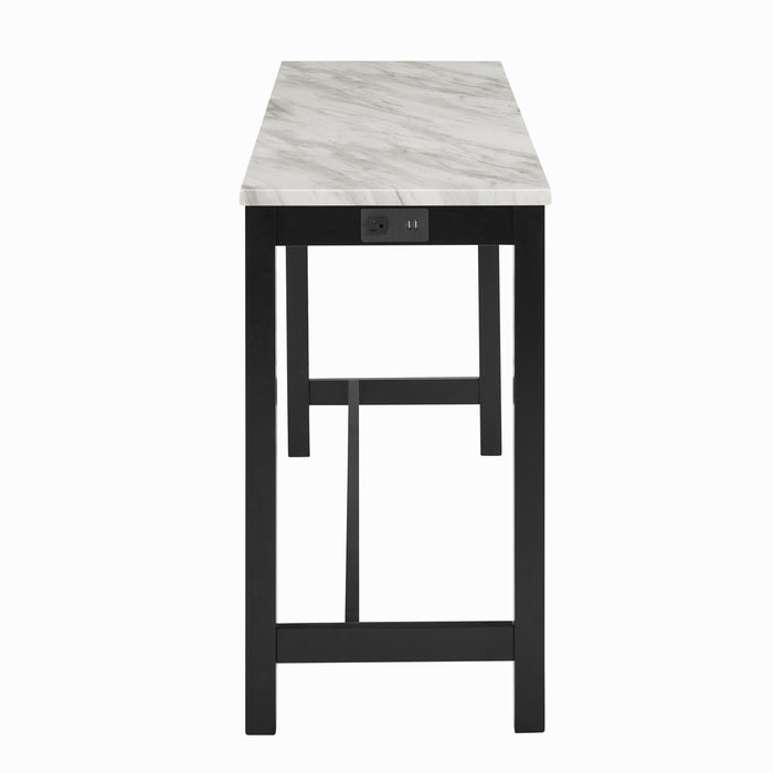 Celeste Theater Bar Table W/ 3 Stools-Gray