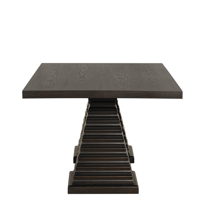 Plateau Rectangle Table Pedestal Base-Rustic Espresso
