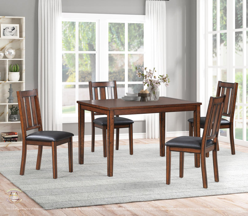 TABLE AND 4 X SIDE CHAIRS - D414-5