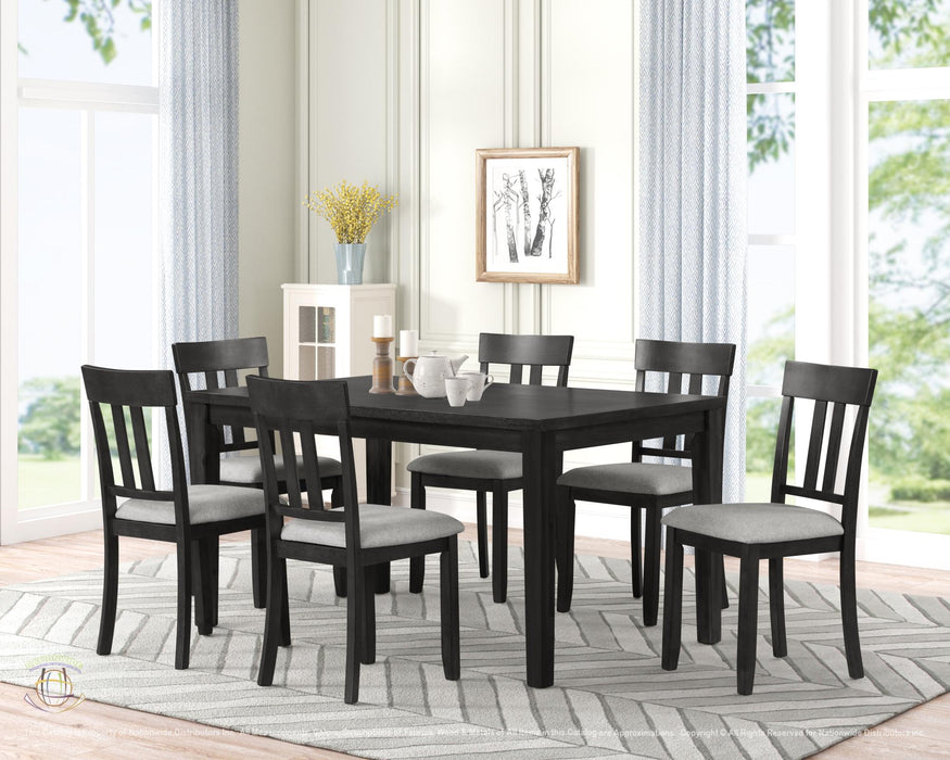 TABLE AND 6 X SIDE CHAIRS - D425-7