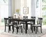 TABLE AND 6 X SIDE CHAIRS - D425-7