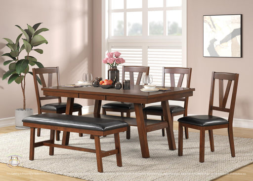 TABLE AND 4 X SIDE CHAIRS - D435-5